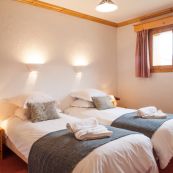 Chalet Covie's ground floor twin ensuite bedrooms are all a good size.  This is bedroom 5.